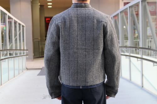 リバーシブルブルゾンのヘリンボーン