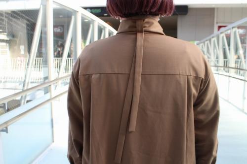 ラスターツイルワンピースのブラウン