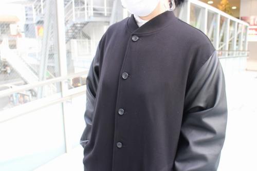 リーンのエコレザースリーブロングブルゾン