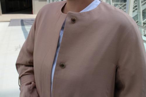 ハッスイギャバクルーコートのブラウン