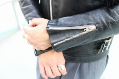 アンダーカバーのレザーライダースジャケット