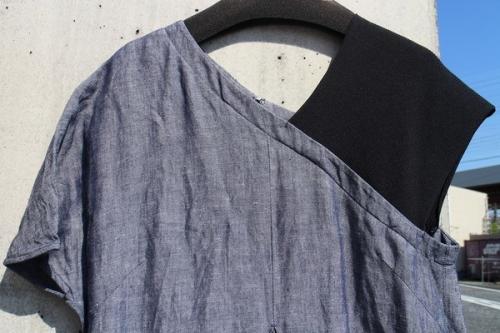 エレンディークのアシンメトリーミックスネックワンピース