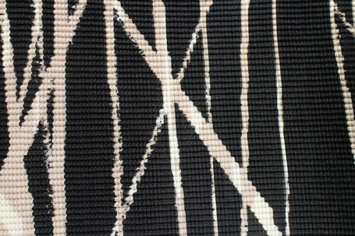 ハイネックギャザーカットソーのホワイト×ブラック