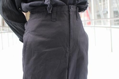 バックレースアップパンツのブラック