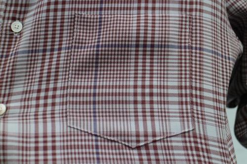 スタンダードシャツのブルー×ブラウン