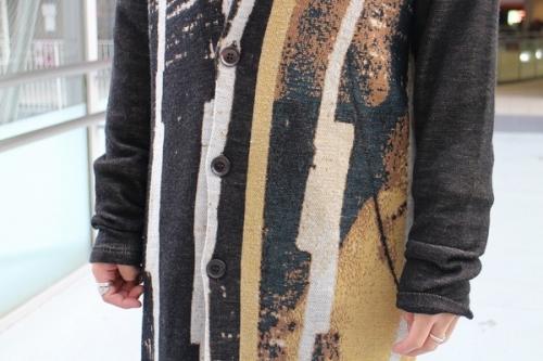 グランド ワイのアクリルロングガウンニット