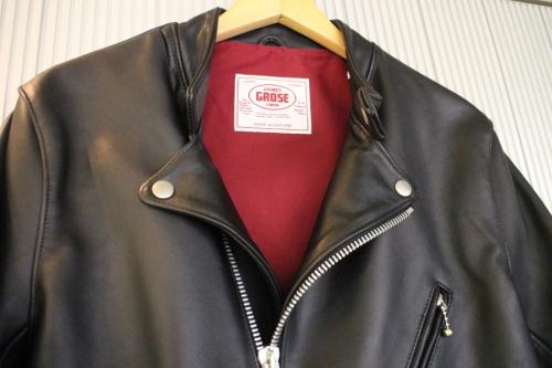 ジェームス グロースのカウハイドレザーライダースジャケット