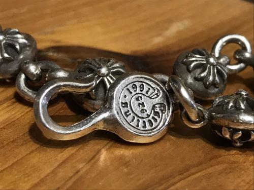 2ボールチェーンブレスレットのSILVER925