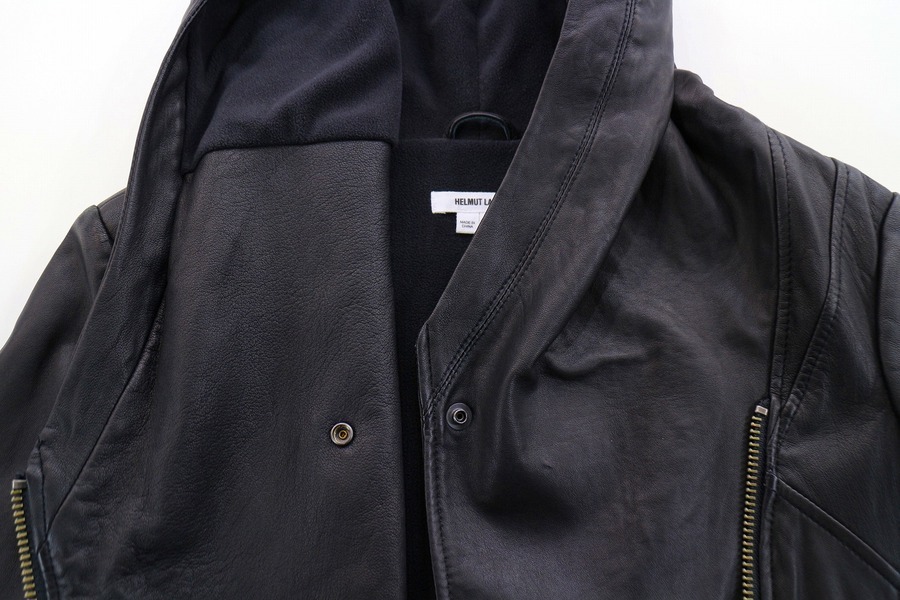 HELMUT LANG（ヘルムートラング）からレザーフーデッドジャケットが