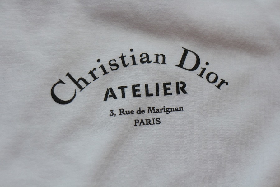 正規 19SS DIOR ディオール スパンコール ロゴ Tシャツ