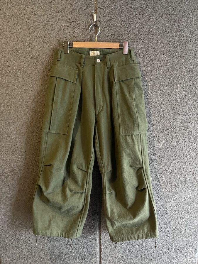 HERILL HL Denim Cargo pants [OLIVE DRAB] - ワークパンツ