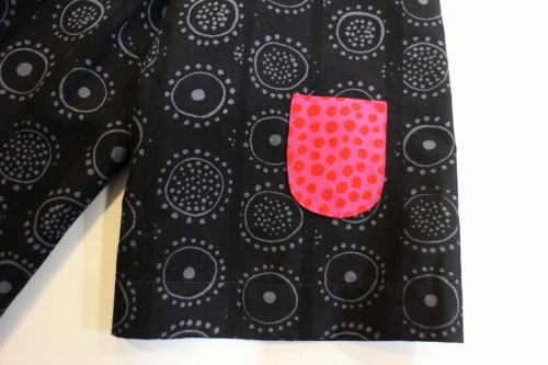 パッチワークポケットワンピースの葛西