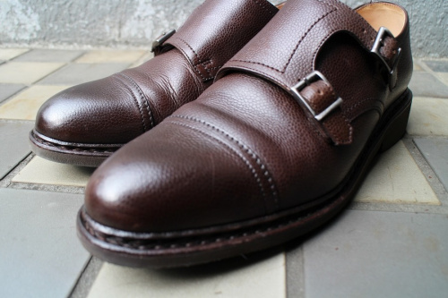 パラブーツ×ビームスエフのダブルモンクストラップシューズ