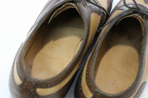 ツートンメダリオンシューズのメンズ