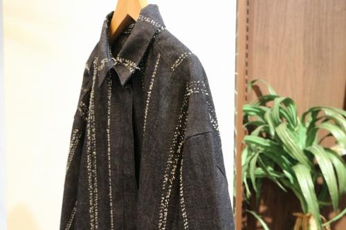 ニードルストライプデニムシャツのレディース