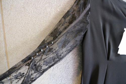 lace sleeve refined dressのワンピース