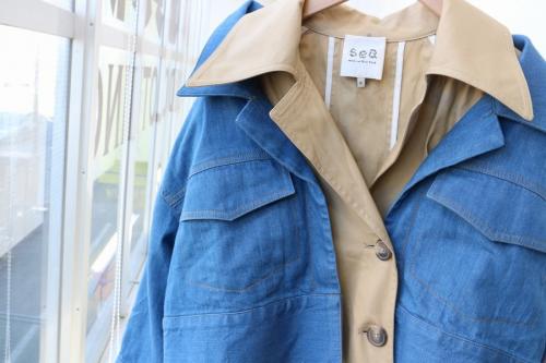 デニムトレンチコートのレディース