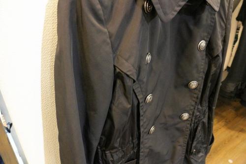 ナイロンジャケットの切替スウェットワンピース