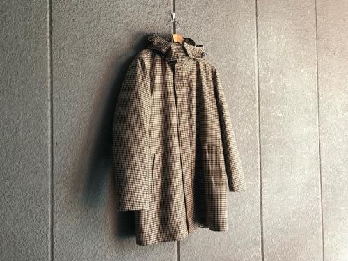 ライナー付ガンクラブチェックコートのメンズ