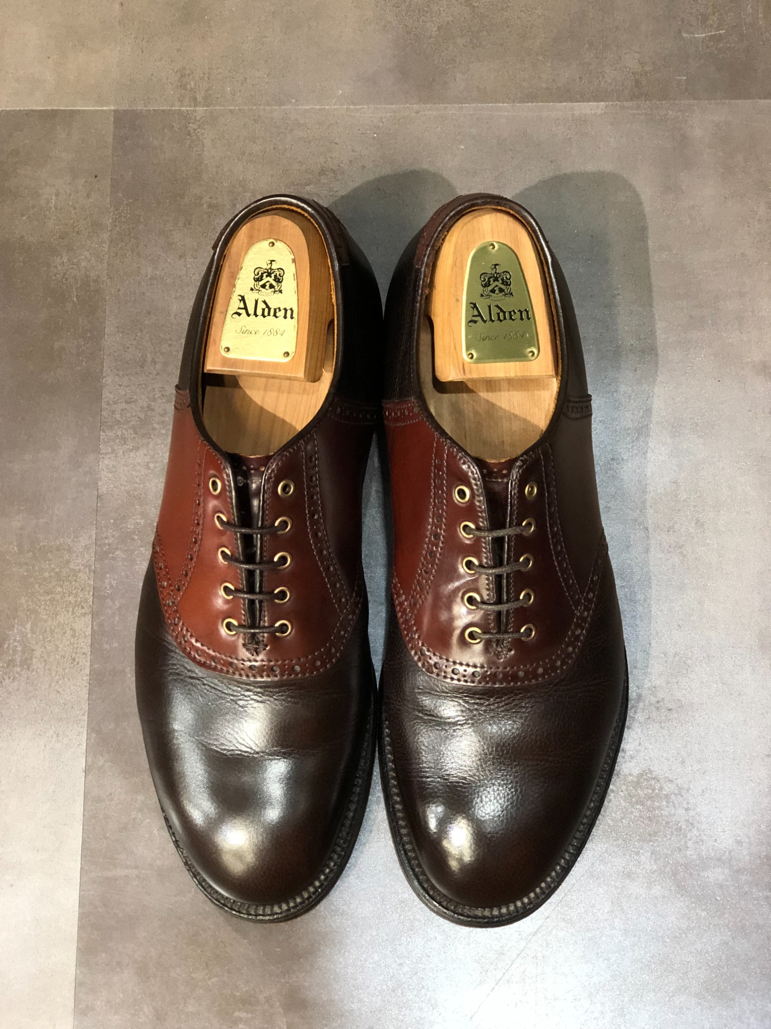 Alden コンビ サドルシューズ オールデン 短靴 レア 美品 8.5