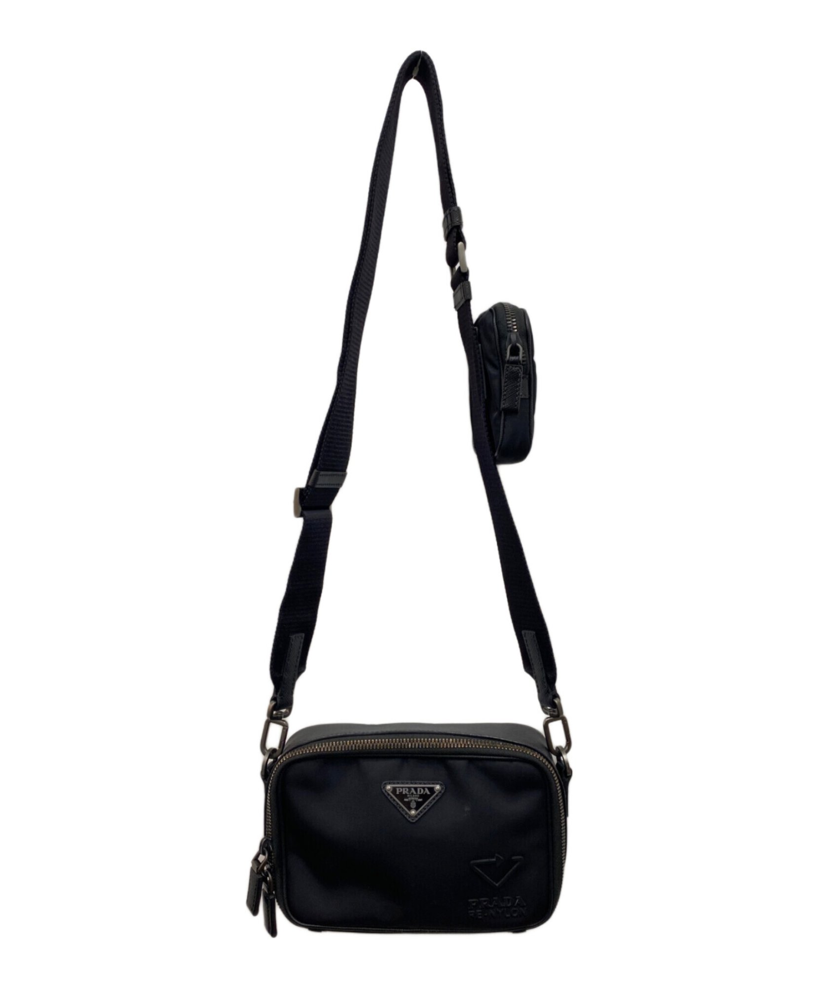 やよ@特別セール中 [新品未使用]プラダ・リック PRADA / プラダ】ブリック Re-Nylon ナイロン サフィアーノレザー