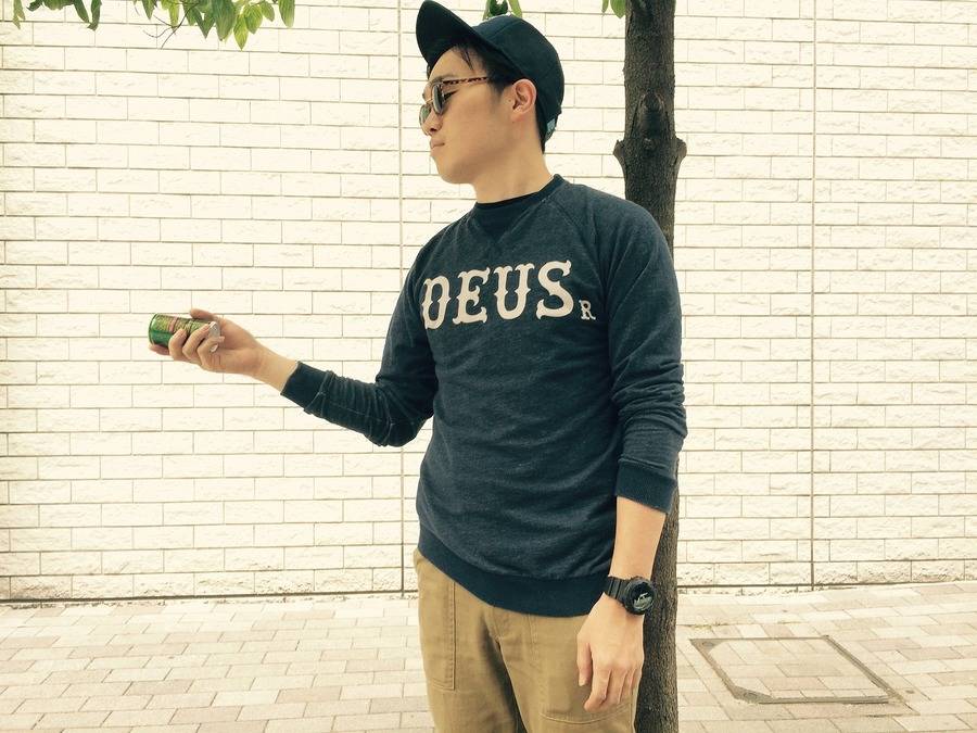 夏に着れるdeus デウス のロゴスウェット入荷 16 06 02発行