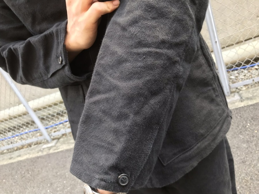 nest robe CONFECT 木綿和紙レイルウェイジャケット 5 ブラック 大人の余裕を感じさせてくれるセットアップ【nest Rove CONFECT/ネスト