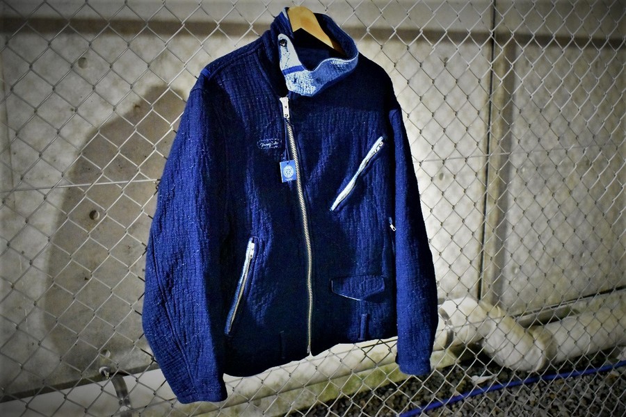 NEW SASHIKO PULLOVER VEST BLUE