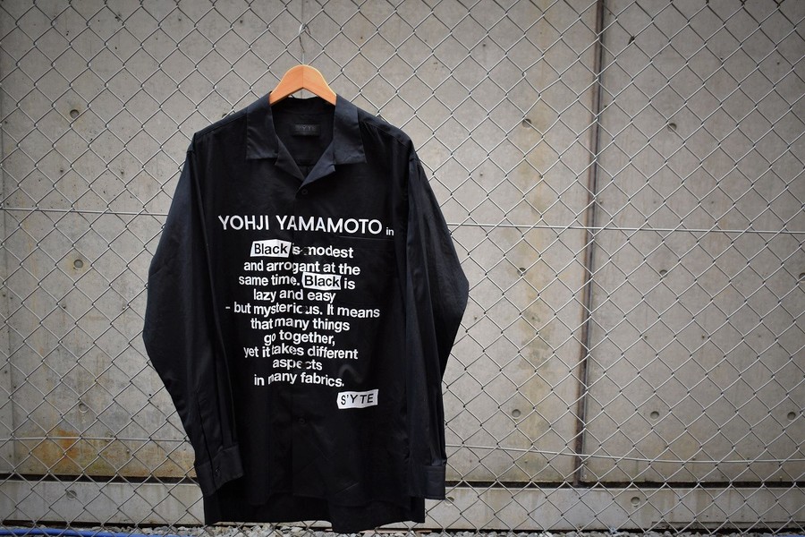 S'YTE サイト ヨウジヤマモト オープンカラーシャツ 切り替え