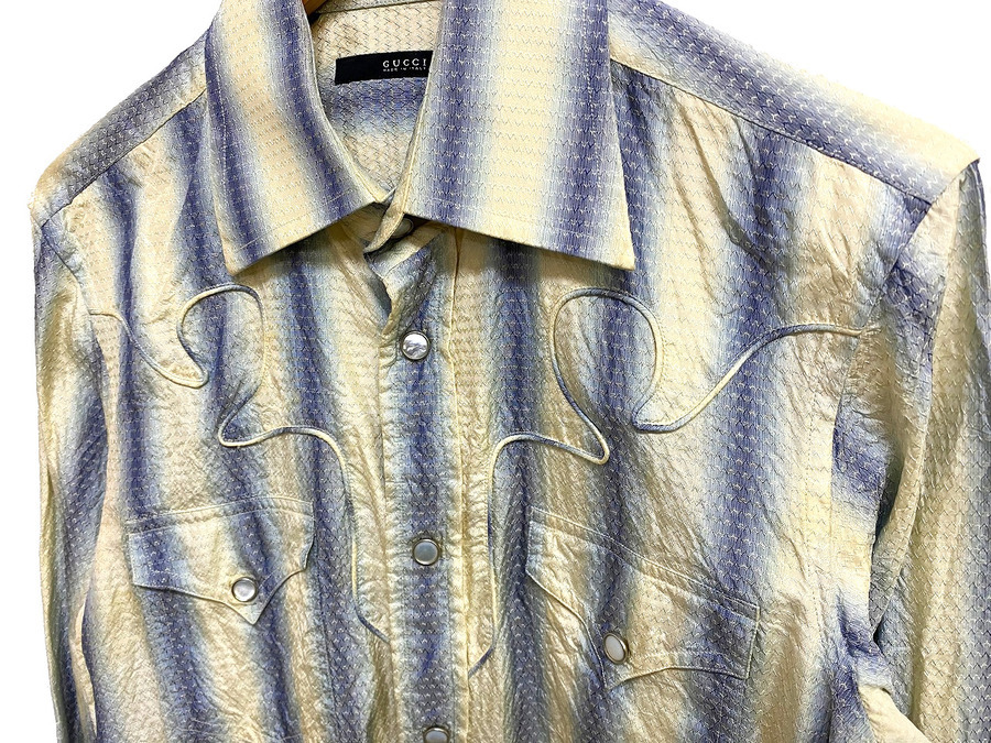 買取強化ブランド【GUCCI/グッチ】シルクウエスタンシャツ入荷しました 