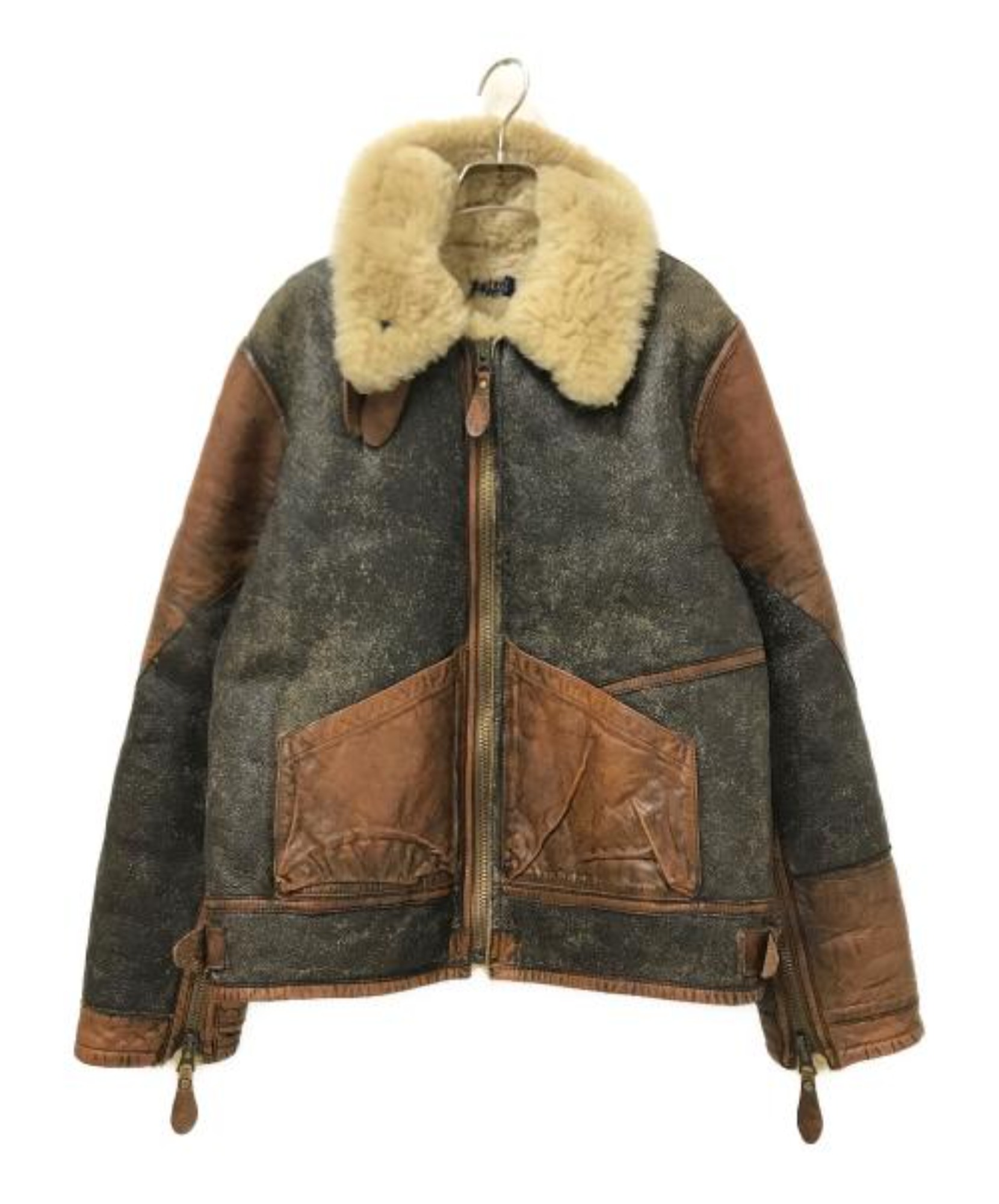 ポロ ラルフローレン B-3 ムートン レザーボンバージャケット rrl Yahoo!オークション - 【最高級品】POLO RALPH LAUREN 【B-3 MOUTON BO