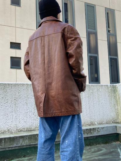 育て甲斐のある名作!~OLD GAP レザーカーコート~