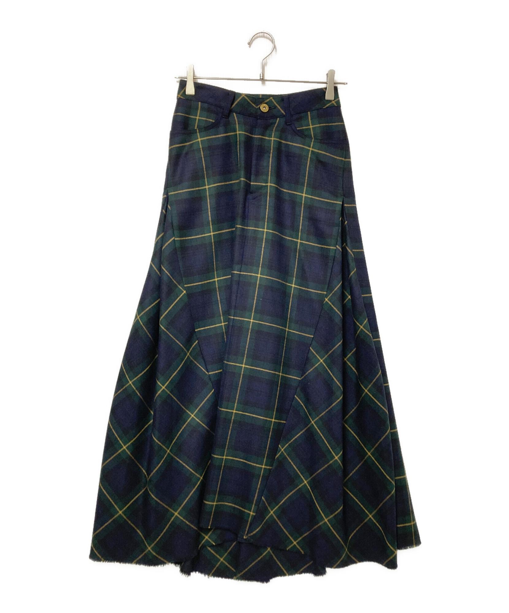 スカート MADISON CHECK SKIRT-PANTS 大人のこなれ感を演出する「リメイク タータンチェックスカート