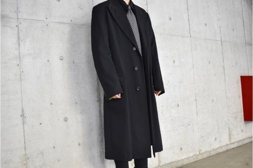 リネン/レーヨンテーラーロングコートのYohji Yamamoto