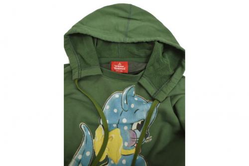 キャットプリント裏毛パーカーのメンズ