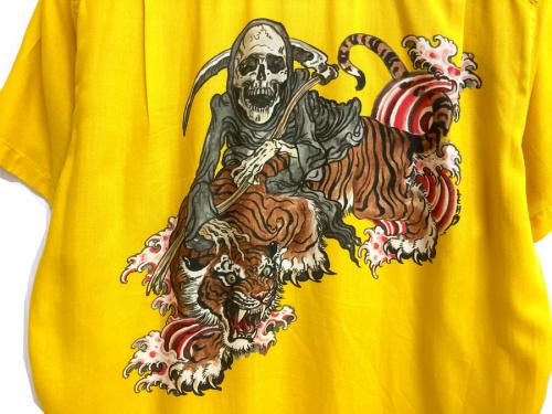 18SS OPEN COLLOR SHIRTのバックプリントシャツ