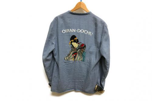 クリスチャンダダの刺繍ノーカラージャケット