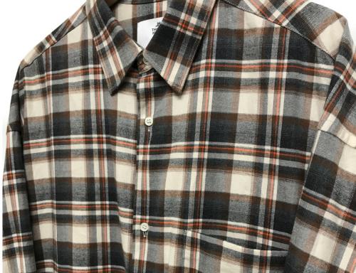 Check Oversized Regular Collar Shirtのメンズ