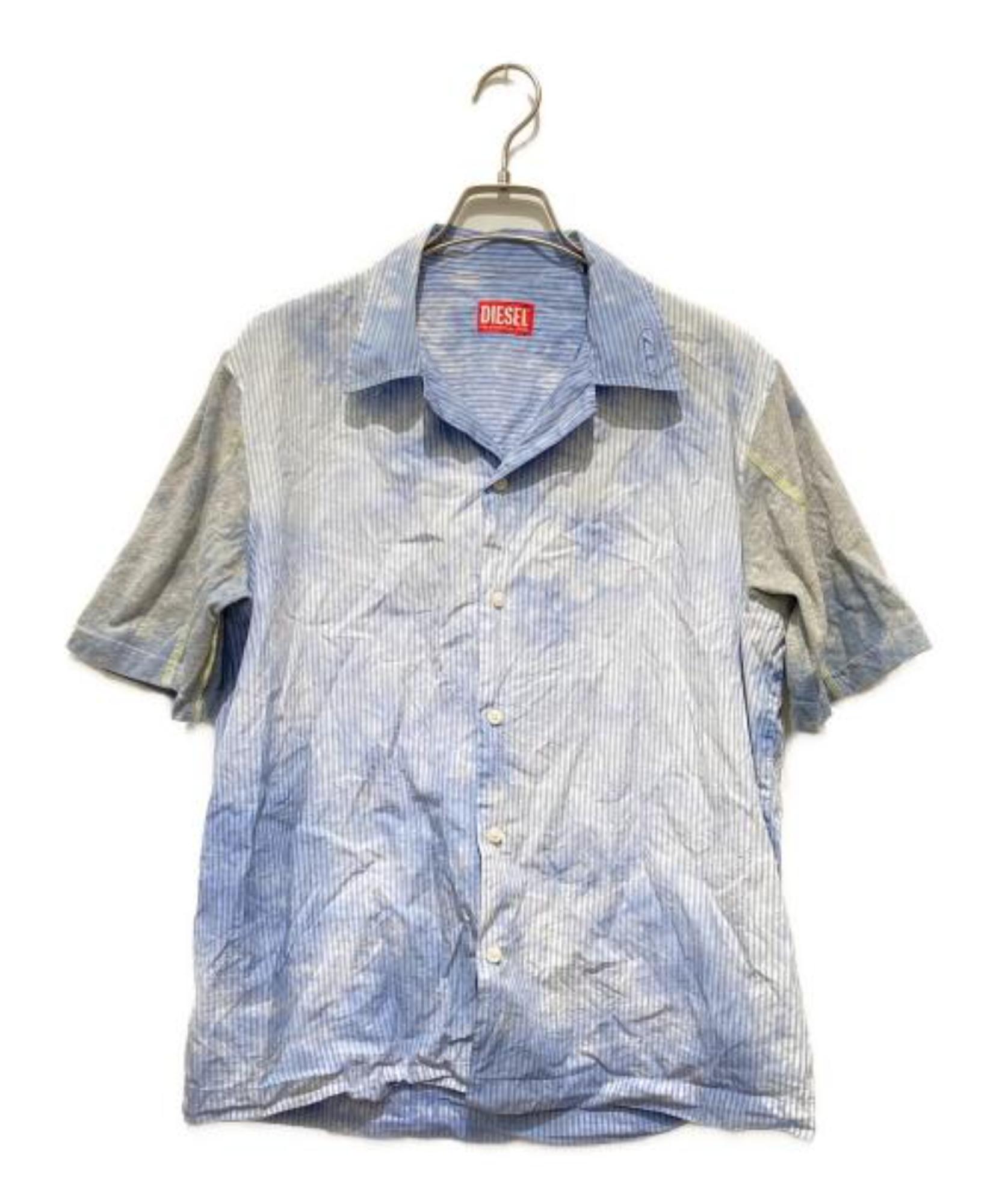DIESEL / ディーゼル】切替ストライプ半袖シャツ | 夏の視線を奪う 