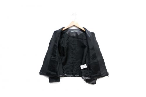 シープスキンのノーカラージャケット