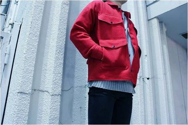 冬に映える赤。S/DOUBLE マッキーノクルーザージャケット15AW入荷