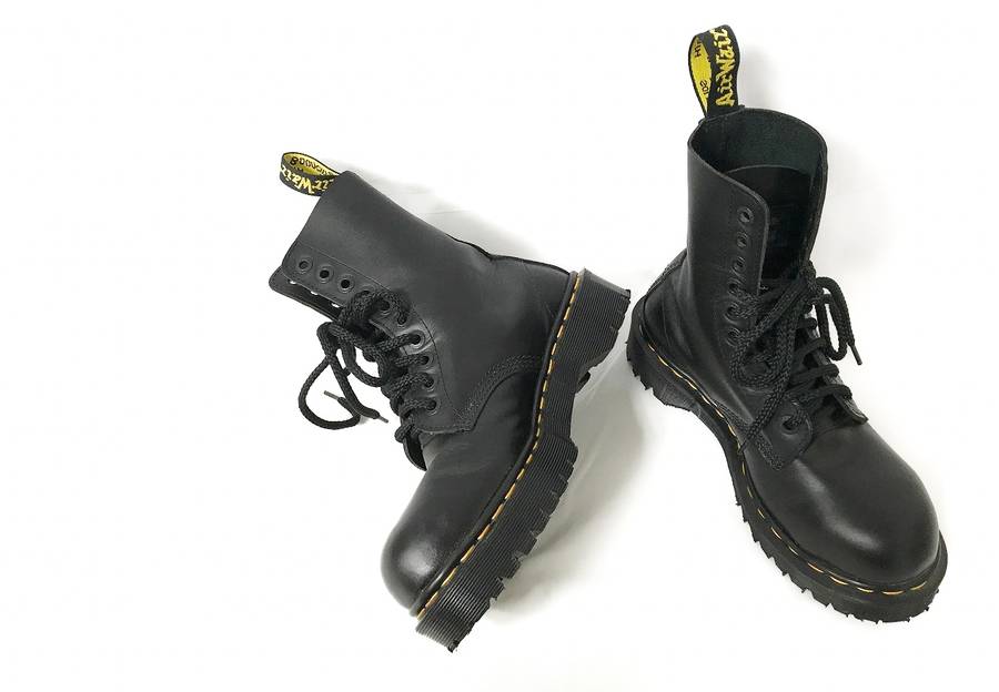 【激レア】Dr.Martens クレイジーボム UK8 黒 厚底 10ホール