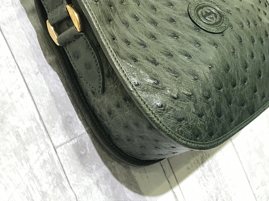 GUCCI（グッチ）のオーストリッチ。ヴィンテージショルダーバッグ入荷