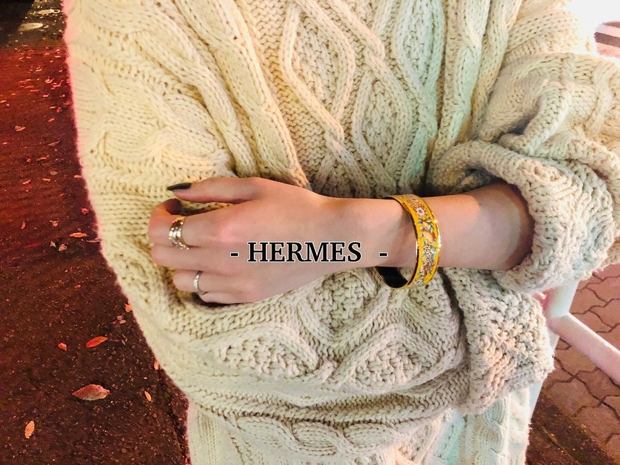 美品☆HERMES アクセサリー七宝焼 バングル