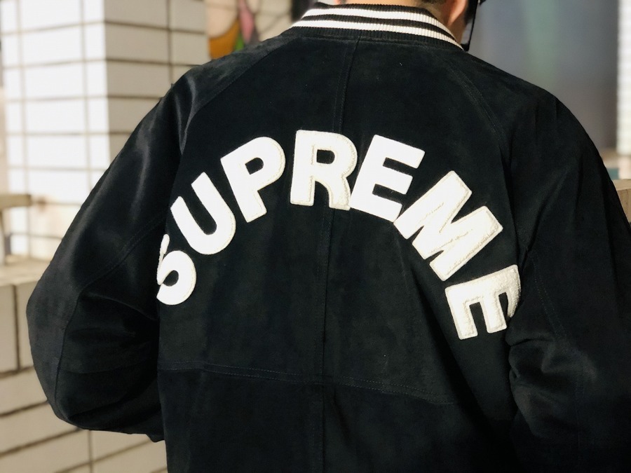 値下げ！Supreme Suede Varsity Jacket！-