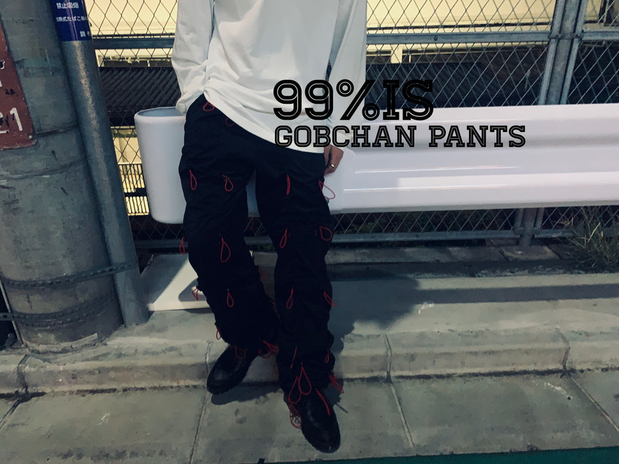 72％以上節約 99%is Gobchang pants ゴブチャンパンツ BLK×RED