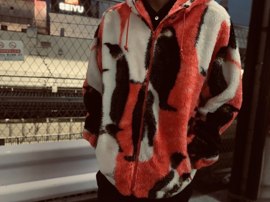 supreme penguins hooded fleece jacket