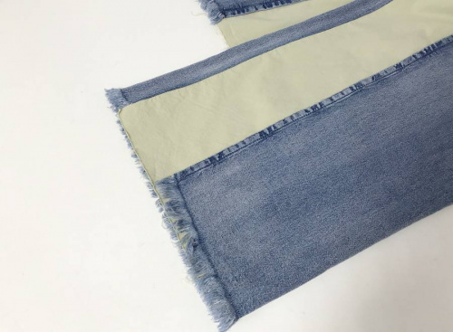 #ミックスマテリアルパンツ