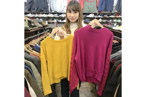 店舗からのお知らせのニット