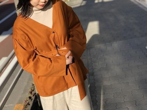 シティのツイストウールミリタリーブルゾン